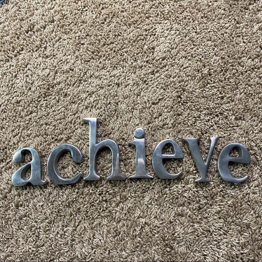 Achieve Stand Up Metal Letters Office Decor